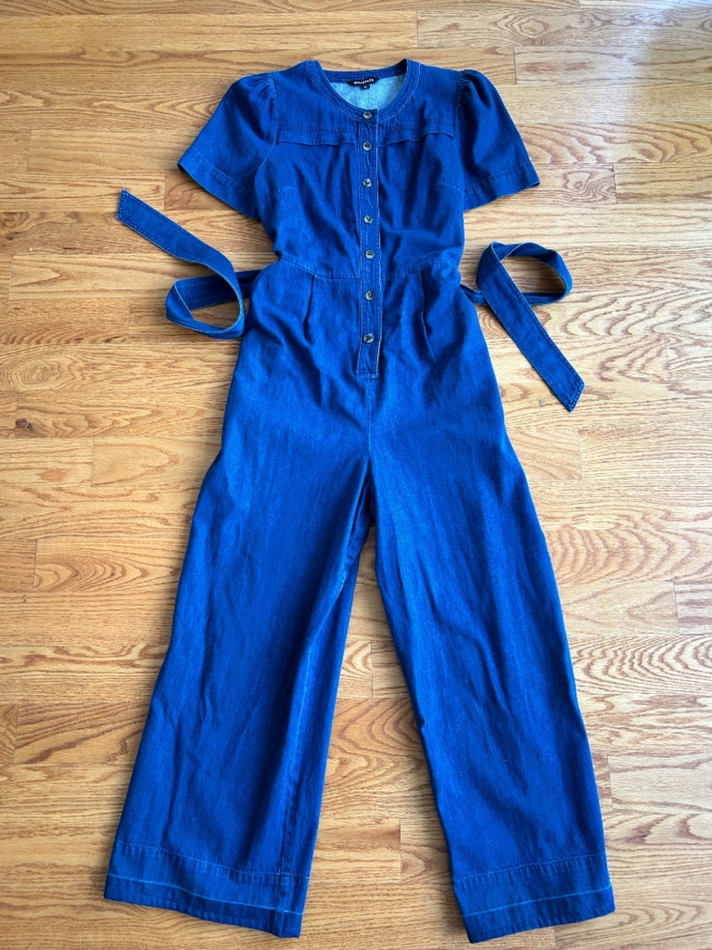 Whistles Denim Cotton Jumpsuit - Picture 2 of 12